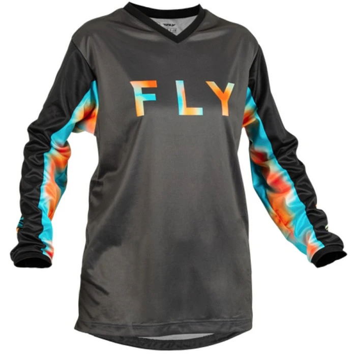 Fly Racing F-16 2023 джерси женская, серо-розово-голубой