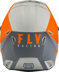 Fly Racing Kinetic Straight Edge шлем кроссовый, оранжево-серый матовый
