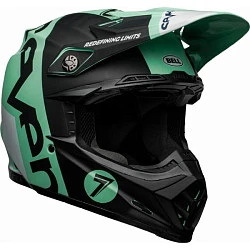 Bell Moto-9 Flex Seven Galaxy Matte Black/Mint/White шлем кроссовый