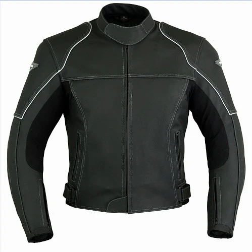 First Rigal CC Кожаная мотокуртка с защитой, мягкая кожа 1.5мм, черный