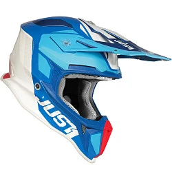 Just1 J18 Pulsar шлем кроссовый, сине-красно-белый