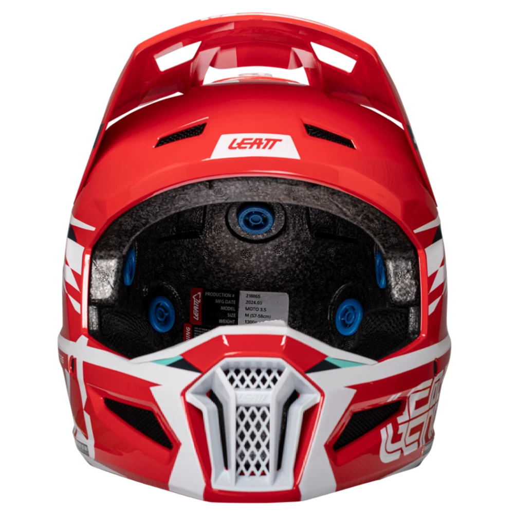 Leatt Kit Moto 3.5 V25 Red шлем кроссовый + Vizion 3.5 мотоочки, красный