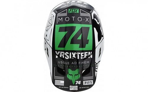 Fox Racing V2 Union SE шлем кроссовый, бело-черно-зеленый