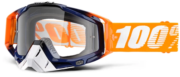 100% Racecraft Crush/Clear Lens мотоочки, оранжевый, прозрачная линза