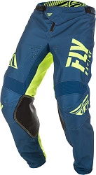 Fly Racing Kinetic Shield мотоштаны, сине-желтый