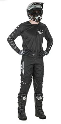 Fly Racing Kinetic K121 2021 мотоштаны, черно-белый
