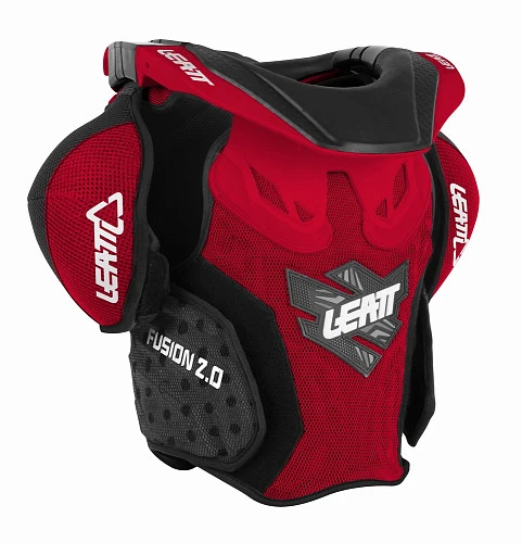 Leatt Fusion 2.0 защита шеи и тела подростковая, красно-черный