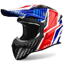 Airoh Aviator Ace 2 Proud Blue/Red Gloss шлем внедорожный