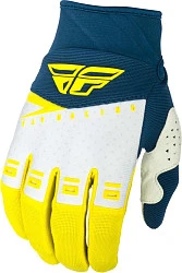 Fly Racing F-16 2019 мотоперчатки, бело-желто-синий