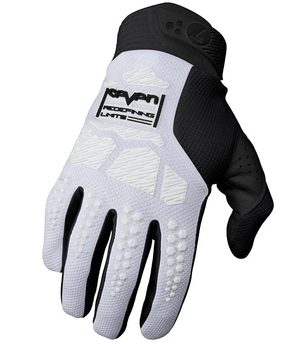 Seven Rival Ascent White/Black мотоперчатки