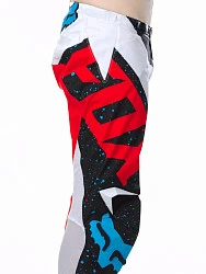 Fox Racing 180 Nirv мотоштаны, бело-черно-красный