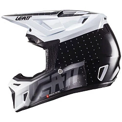 Leatt Kit Moto 8.5 V24 Black/White шлем кроссовый + Velocity 5.5 мотоочки