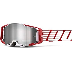 100% Armega Oversized Deep Red/Flash Silver Lens мотоочки