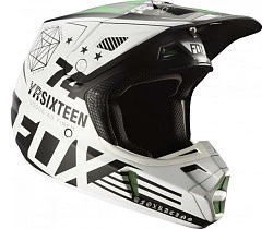 Fox Racing V2 Union SE шлем кроссовый, бело-черно-зеленый