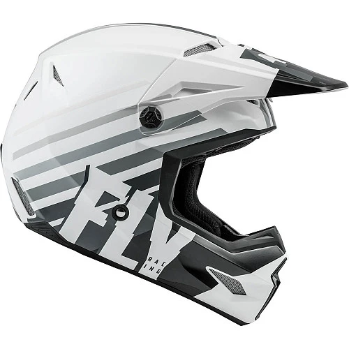 Fly Racing Kinetic Thrive шлем кроссовый, бело-черно-серый