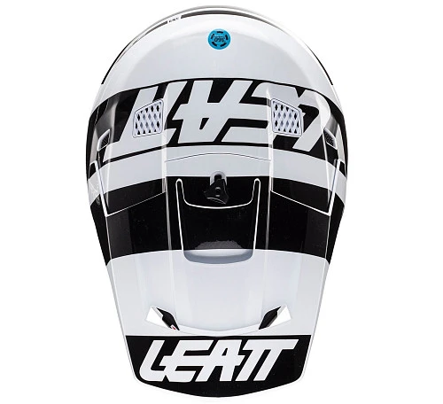 Leatt Kit Moto 3.5 V24 Black/White шлем кроссовый + Velocity 4.5 мотоочки