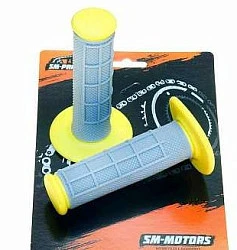 SM-Parts MX грипсы двухкомпонентные, желто-серый