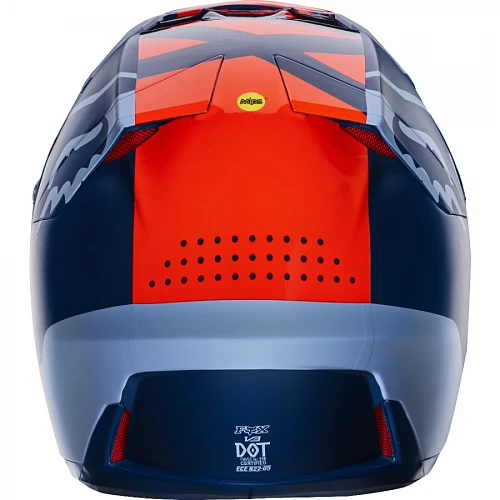 Fox Racing V3 Libra шлем кроссовый, серо-сине-оранжевый