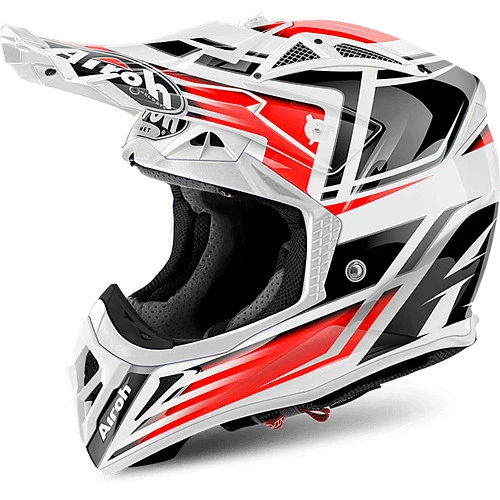 Airoh Aviator 2.2 Restyle Red шлем внедорожный, черно-бело-красный