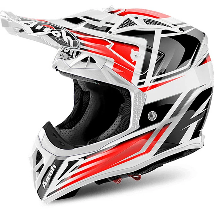 Airoh Aviator 2.2 Restyle Red шлем внедорожный, черно-бело-красный