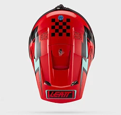 Leatt Kit Moto 3.5 Jr V27 Red шлем подростковый + Vizion 2.5s мотоочки, красный