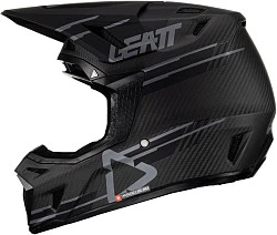 Leatt Kit Moto 9.5 Carbon V24 Black шлем кроссовый + Velocity 6.5 мотоочки