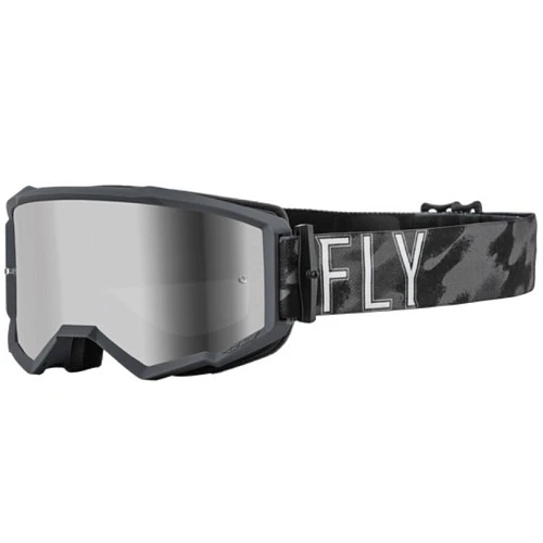 Fly Racing Zone 2022 мотоочки, темно-серый камуфляж, черная зеркальная линза