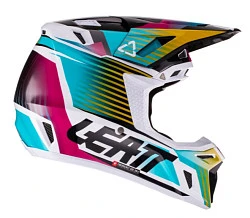 Leatt Kit Moto 8.5 V22 Aqua шлем кроссовый + Velocity 5.5 мотоочки
