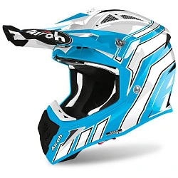 Airoh Aviator Ace Art Azure шлем внедорожный, бело-голубой