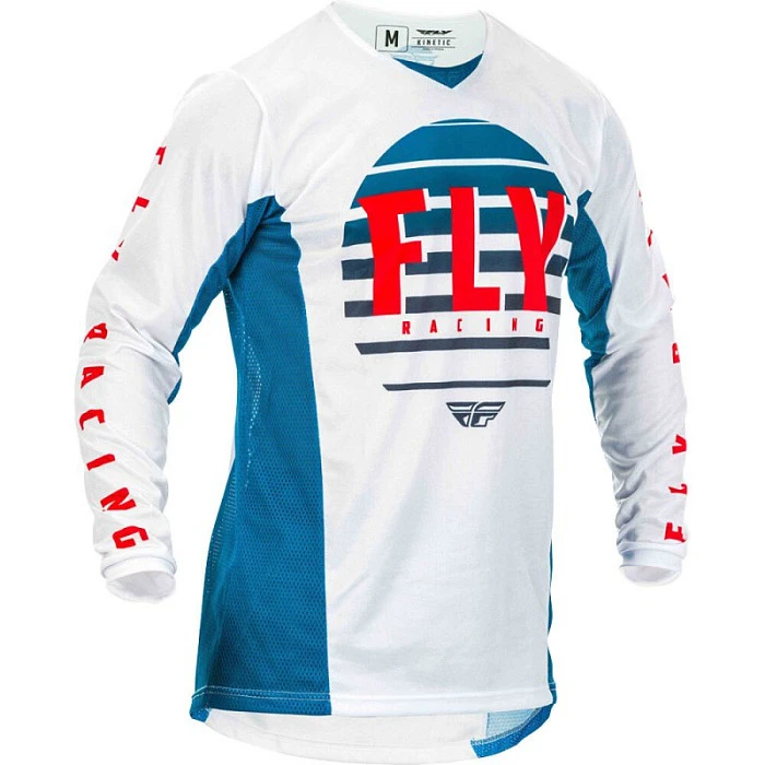 Fly Racing Kinetic K220 2020 джерси, бело-сине-красный