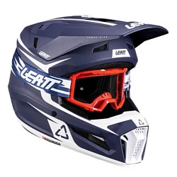 Leatt Kit Moto 3.5 V26 Blue шлем кроссовый + Vizion 3.5 мотоочки