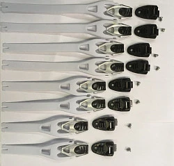 Fox Comp 5/5Y/3Y Buckle/Strap Kit стрепы к мотоботам с застежками, белый (8 шт.)