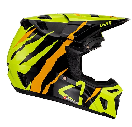 Leatt Kit Moto 8.5 V23 Citrus Tiger шлем кроссовый + Velocity 5.5 мотоочки