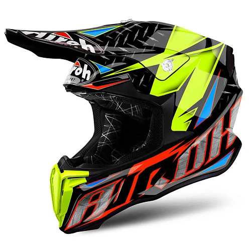 Airoh Twist Iron шлем внедорожный, черно-желто-оранжевый