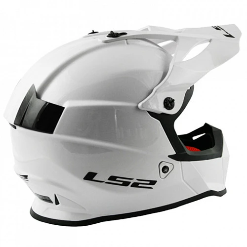 LS2 MX437 Fast Solid шлем кроссовый, белый
