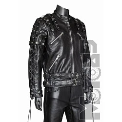 First M782ROCK Куртка кожаная на заклепках