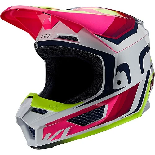 Fox Racing V1 Tro Flow Yellow шлем кроссовый