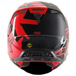 Alpinestars Supertech M8 Echo Black/Gray/Red Fluo Matte Glossy шлем кроссовый