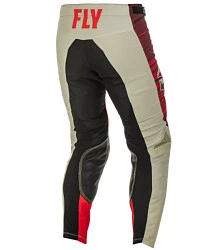 Fly Racing Kinetic Wave мотоштаны, серо-красный