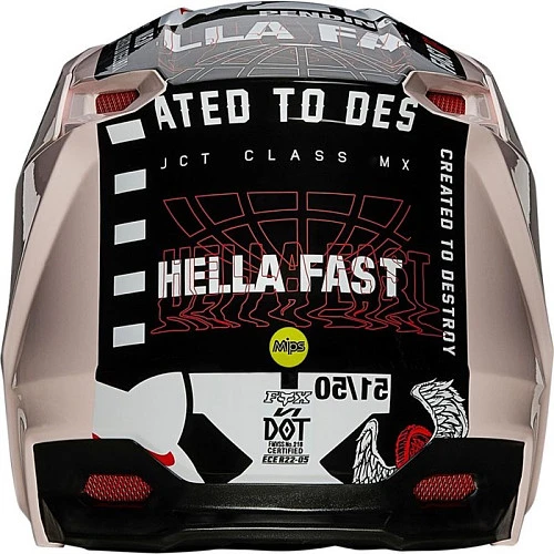 Fox Racing V1 Illmatik Pale Pink шлем кроссовый