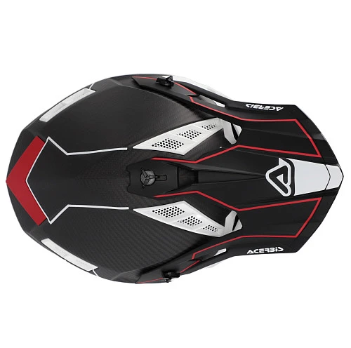 Acerbis Steel Carbon 22-06 Black/Red шлем внедорожный, черно-красный