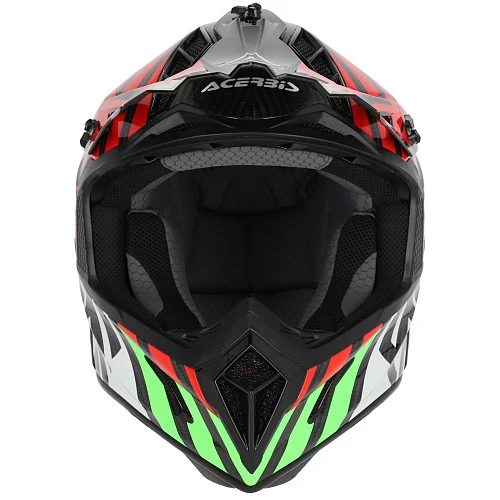Acerbis Steel Carbon 22-06 Green/Red шлем внедорожный, зелено-красный