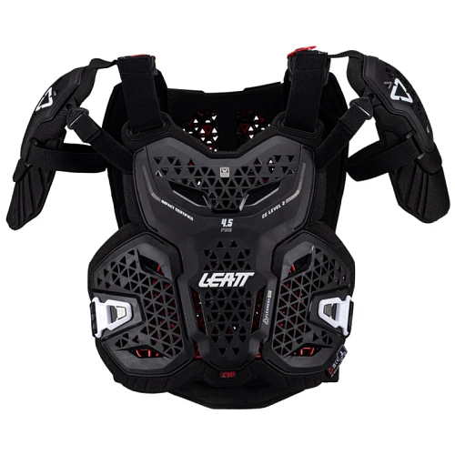Leatt Chest Protector 4.5 Pro Evo Black панцирь с плечами, черный