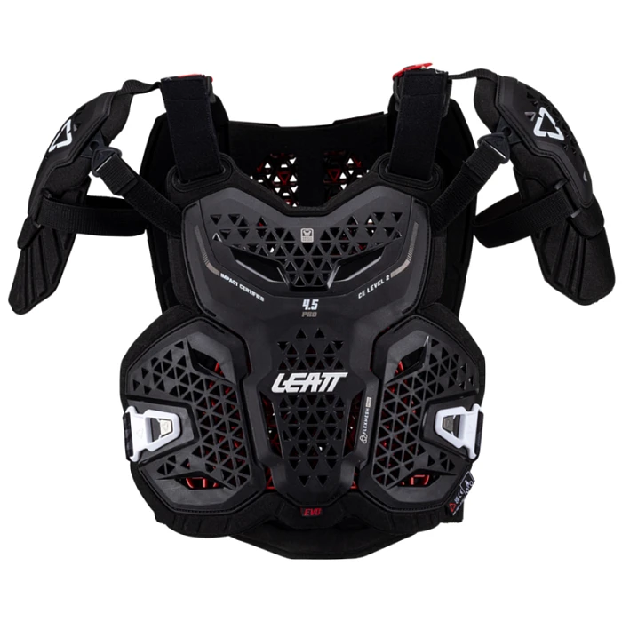 Leatt Chest Protector 4.5 Pro Evo Black панцирь с плечами, черный