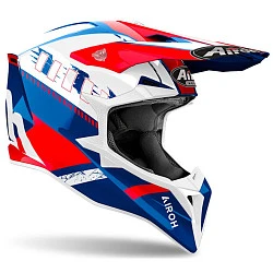Airoh Wraaap Feel Blue/Red Gloss шлем внедорожный