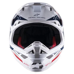 Alpinestars Supertech M10 Carbon Meta2 White/Red/Blue Glossy шлем кроссовый