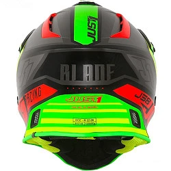 Just1 J38 Blade шлем кроссовый, красно-зелено-черный