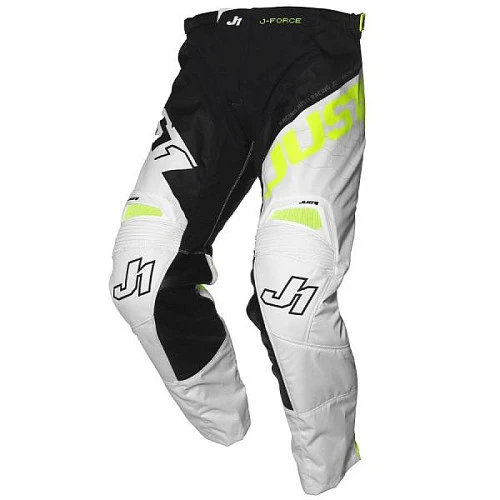 Just1 J-Force Hexa Black/White/Yellow Fluo мотоштаны