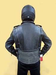 First M780CRO Косуха мужская, состаренная мягкая кожа 1.5мм, черный