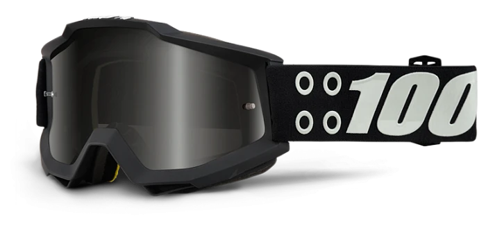 100% Accuri Defcon1/Mirror Silver Lens мотоочки, черный, зеркальная серебристая линза